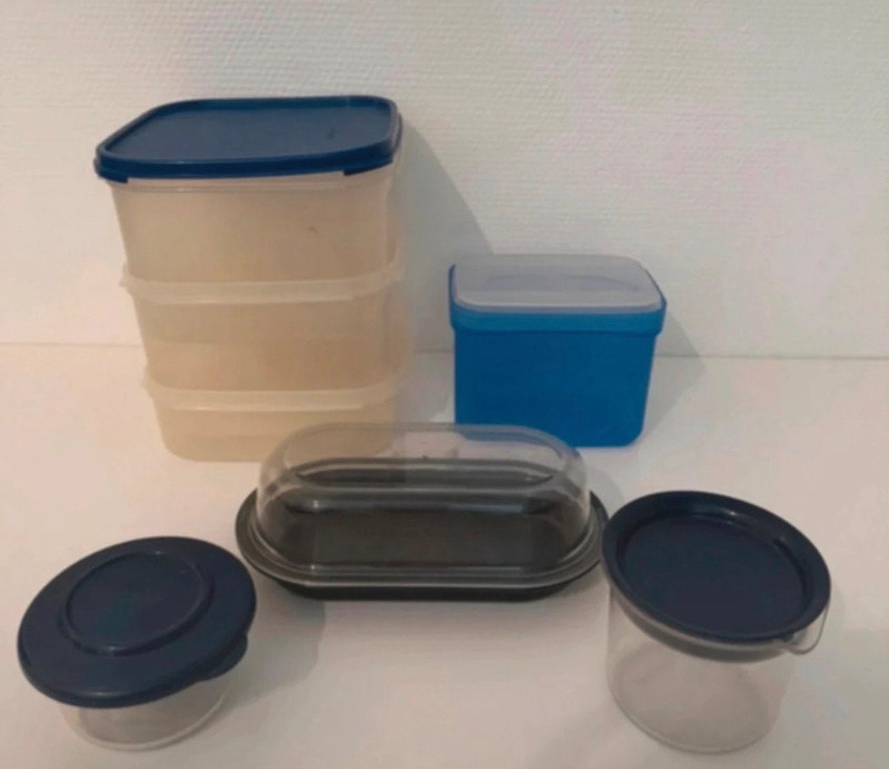 Diverse Tupperware bakjes - set van 5, Bewaardoos, Blauw, Ophalen of Verzenden, Zo goed als nieuw