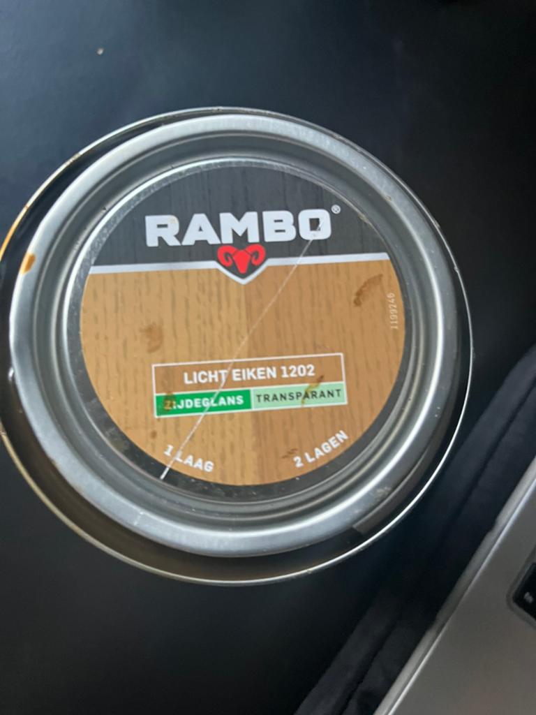 Rambo buitenbeits kleur licht eiken 1202, Ophalen, Zo goed als nieuw, Wit, Beits