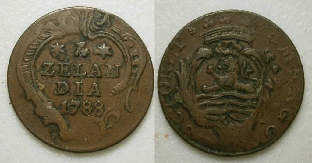 PD11548 Zeeland Duit 1788, Ophalen of Verzenden, Vóór koninkrijk, 1 cent, Losse munt