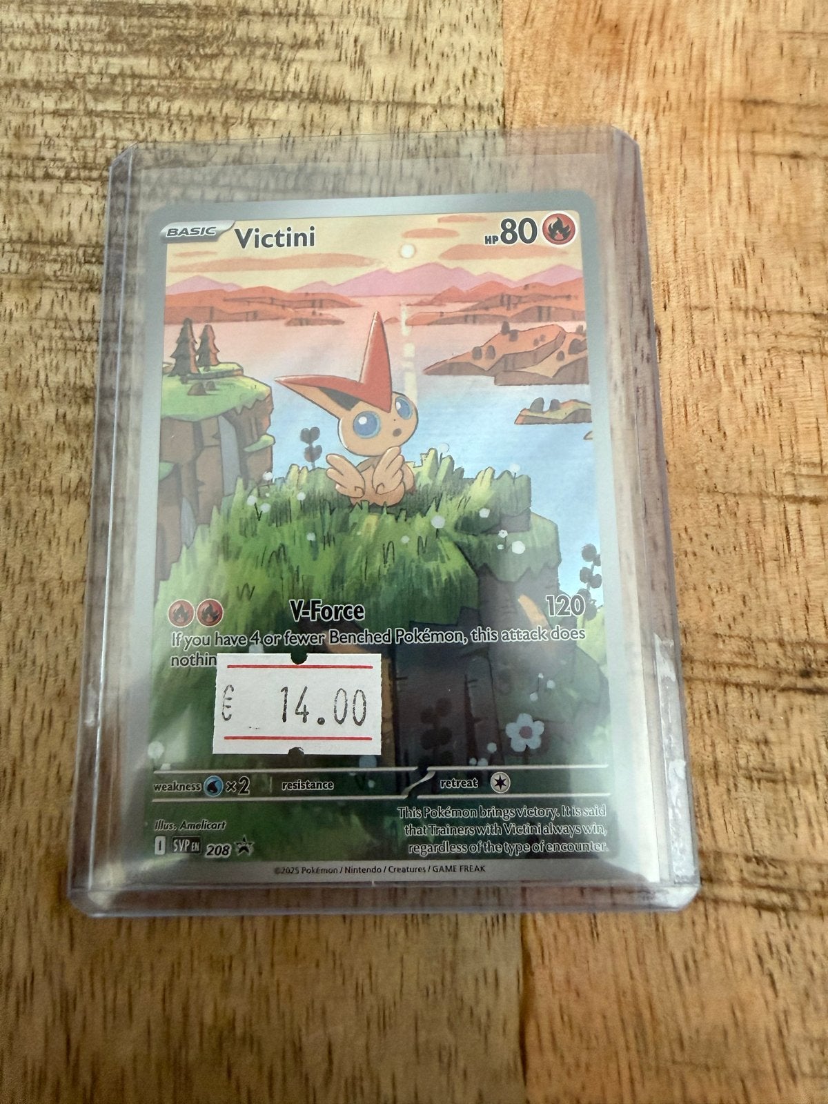 Victini Pokémon Kaart - Basic HP 80 - Zeldzaam, Ophalen of Verzenden, Zo goed als nieuw, Losse kaart