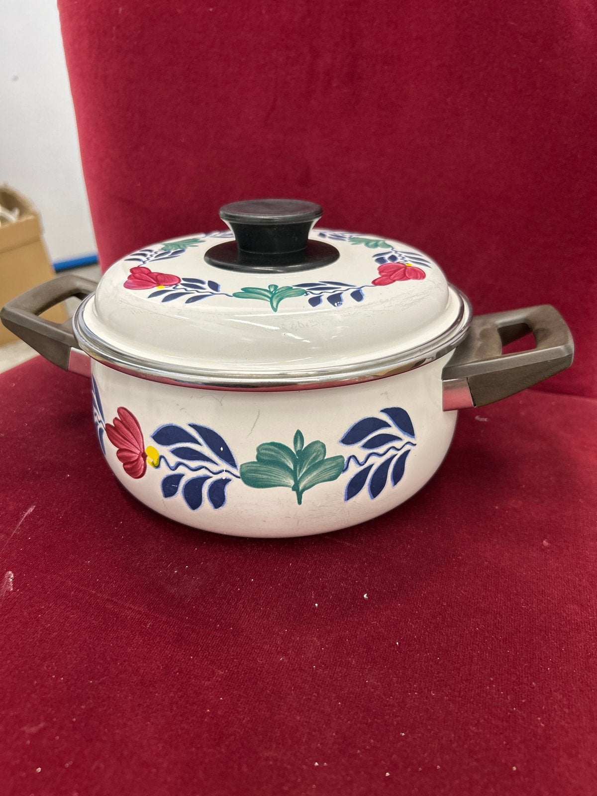 Boerenbont kookpannetje 18/19 cm - Boch Belgium, Overige materialen, Gebruikt, Div, Ophalen of Verzenden
