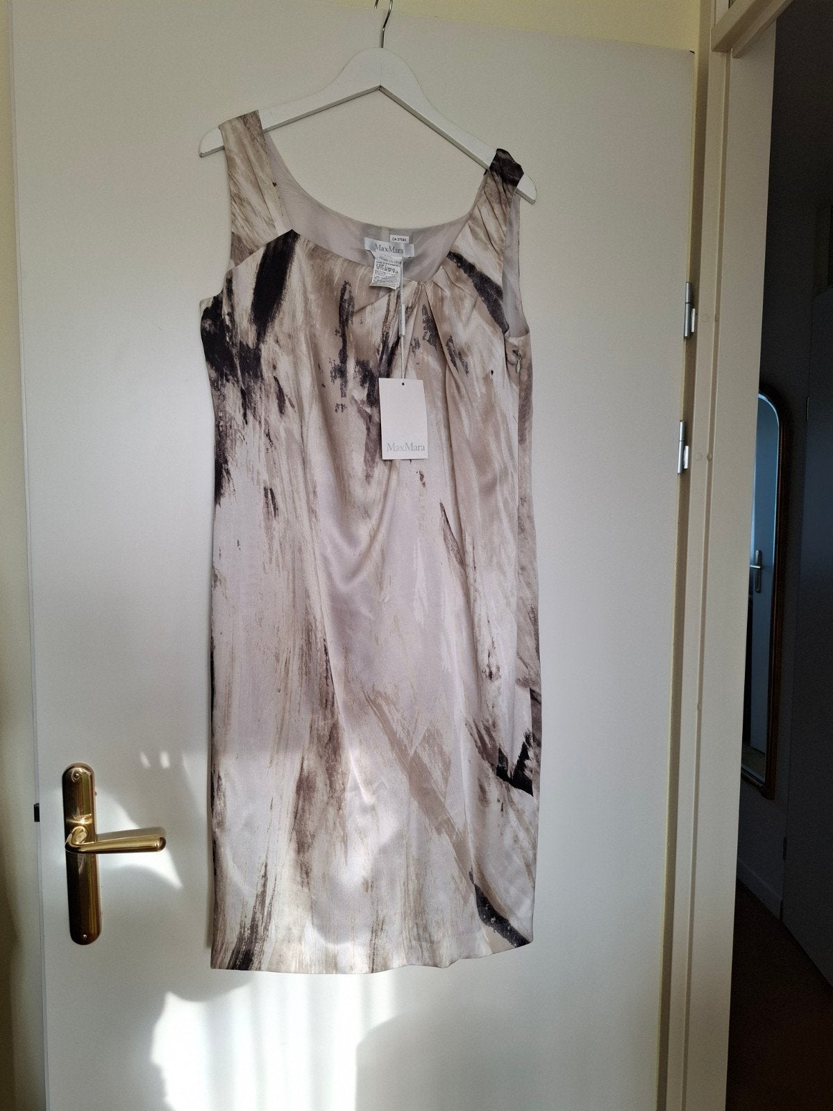 Nieuwe Max Mara jurk zijde maat 38/40 met rits aan de zijkan, Maat 38/40 (M), Meerkleurig, Max Mara, Nieuw