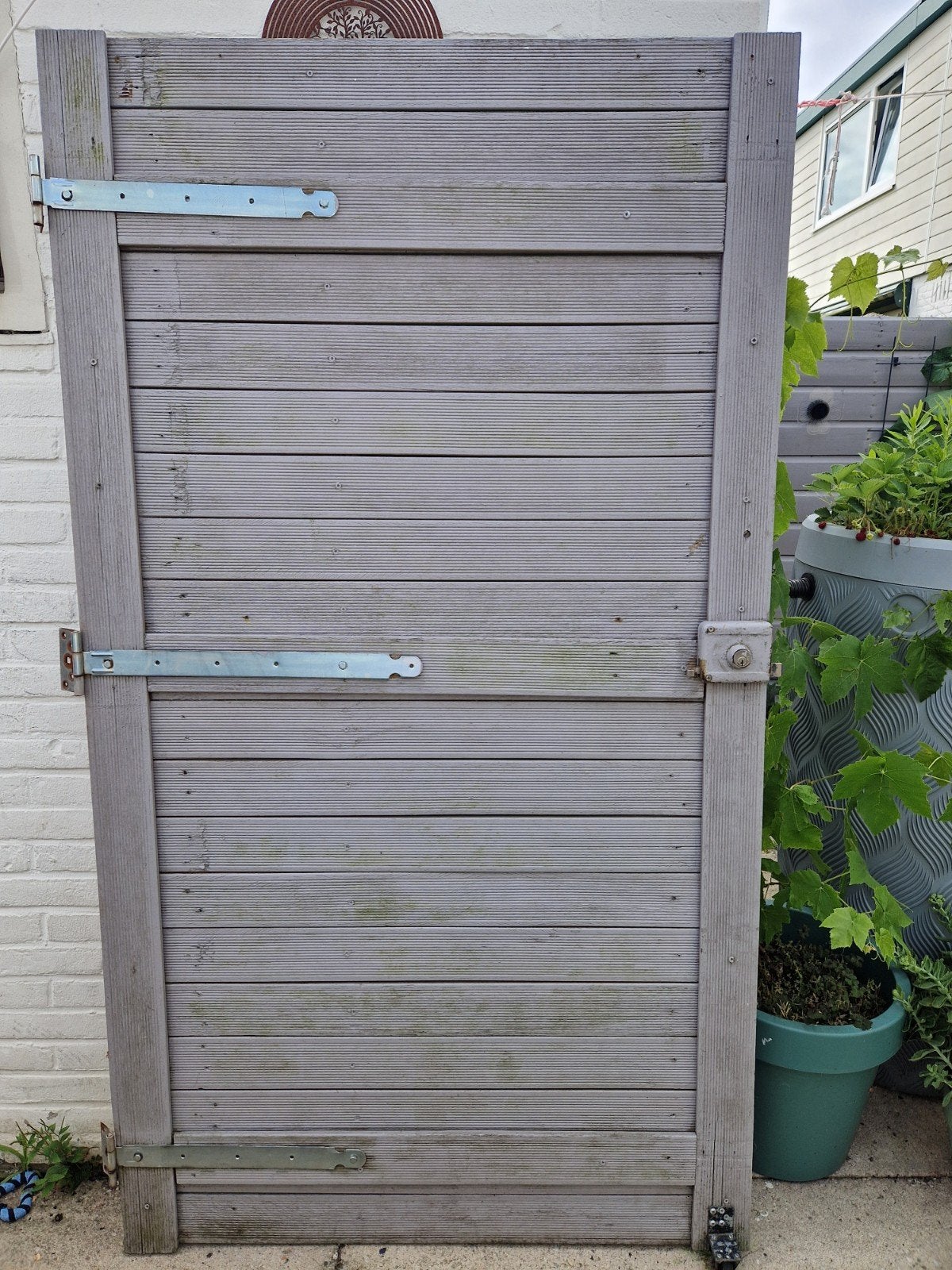 Poortdeur 1m breed, Tuin en Terras, Ophalen, Gebruikt, 100 tot 150 cm, Draaipoort