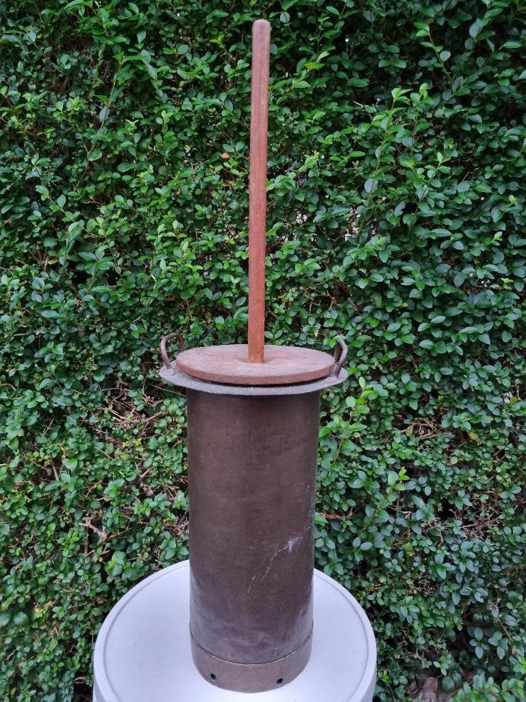 Antieke koperen boterkarn, Antiek en Kunst, Ophalen of Verzenden