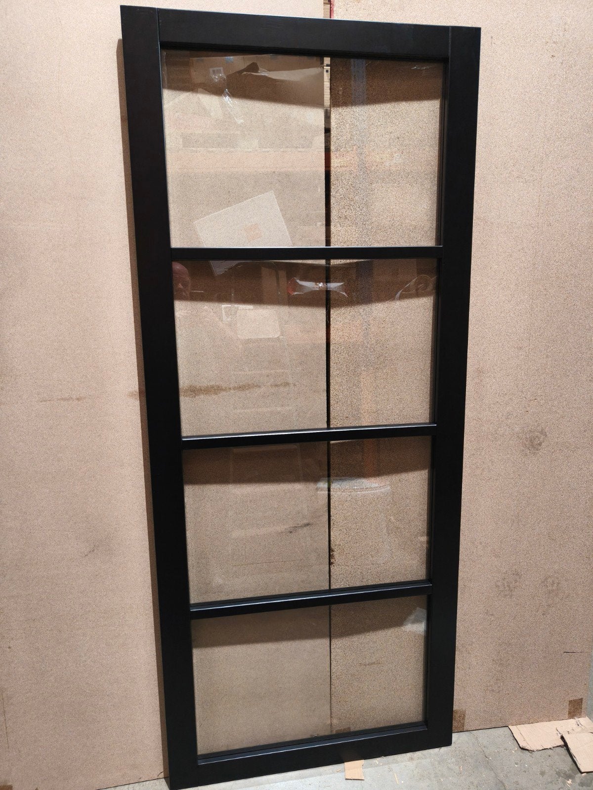 nieuwe massieve binnendeur met 4 ramen incl glas 83x201,5 cm, Ophalen, 80 tot 100 cm, ., Binnendeur