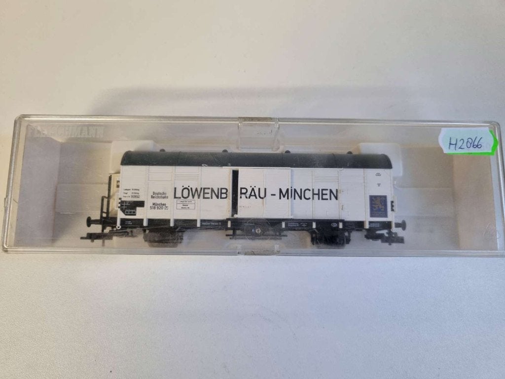 Fleischmann 83 5307K - Goederenwagon "Löwenbrau-München", Gelijkstroom, Fleischmann, Wagon, Ophalen of Verzenden