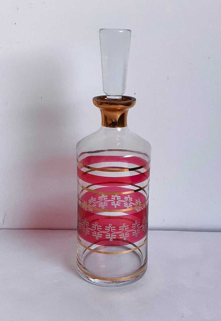 Vintage art-deco Bohemia kistallen likeur karaf, Ophalen