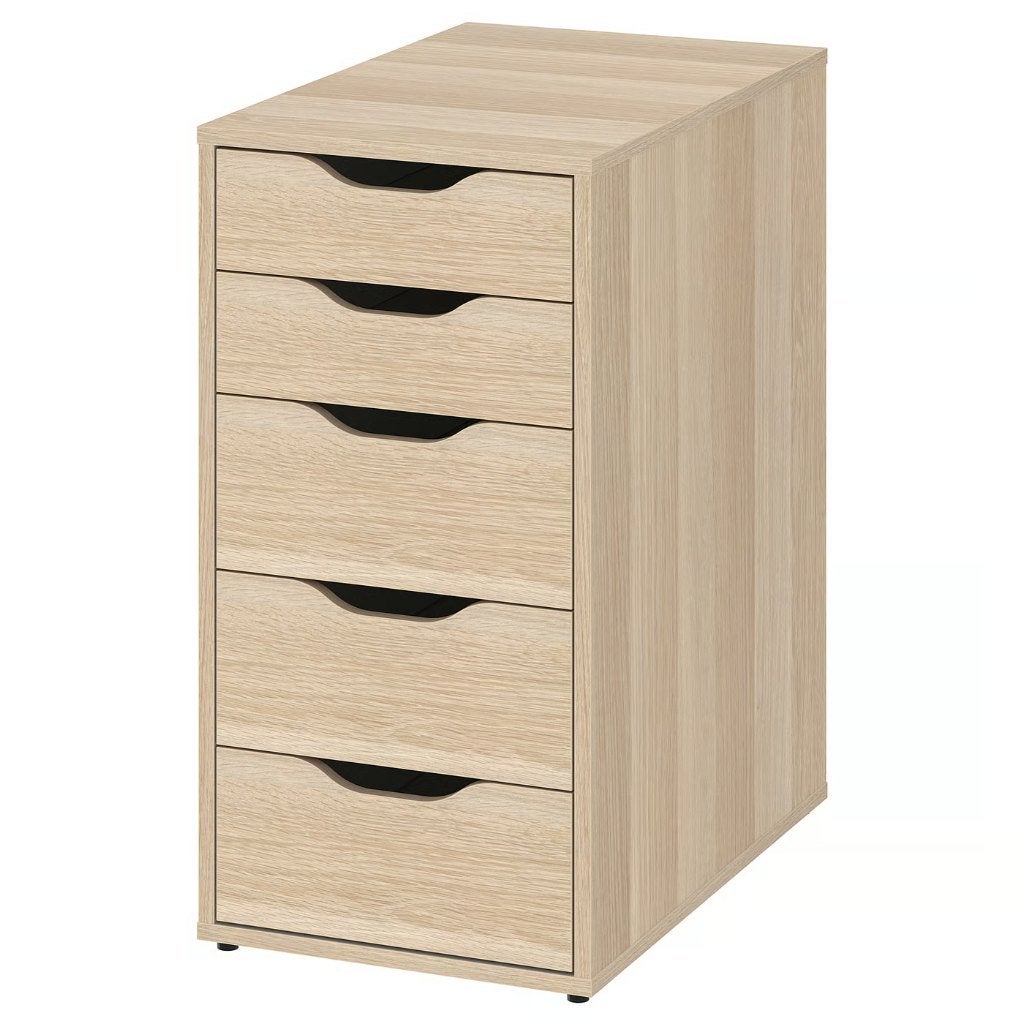[Nieuw] IKEA Alex met 5 lades (2x), Ophalen, Minder dan 50 cm, 5 laden of meer, Eikenhout