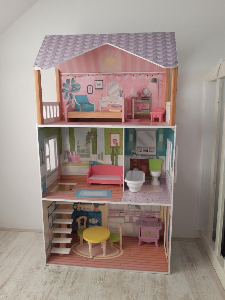 Houten poppenhuis Kidcraft, Ophalen, Gebruikt, Poppenhuis