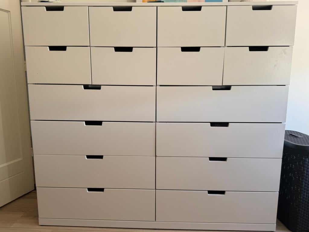 Kast IKEA Nordli ladekast, Ophalen, 100 tot 150 cm, 5 laden of meer, 100 tot 150 cm
