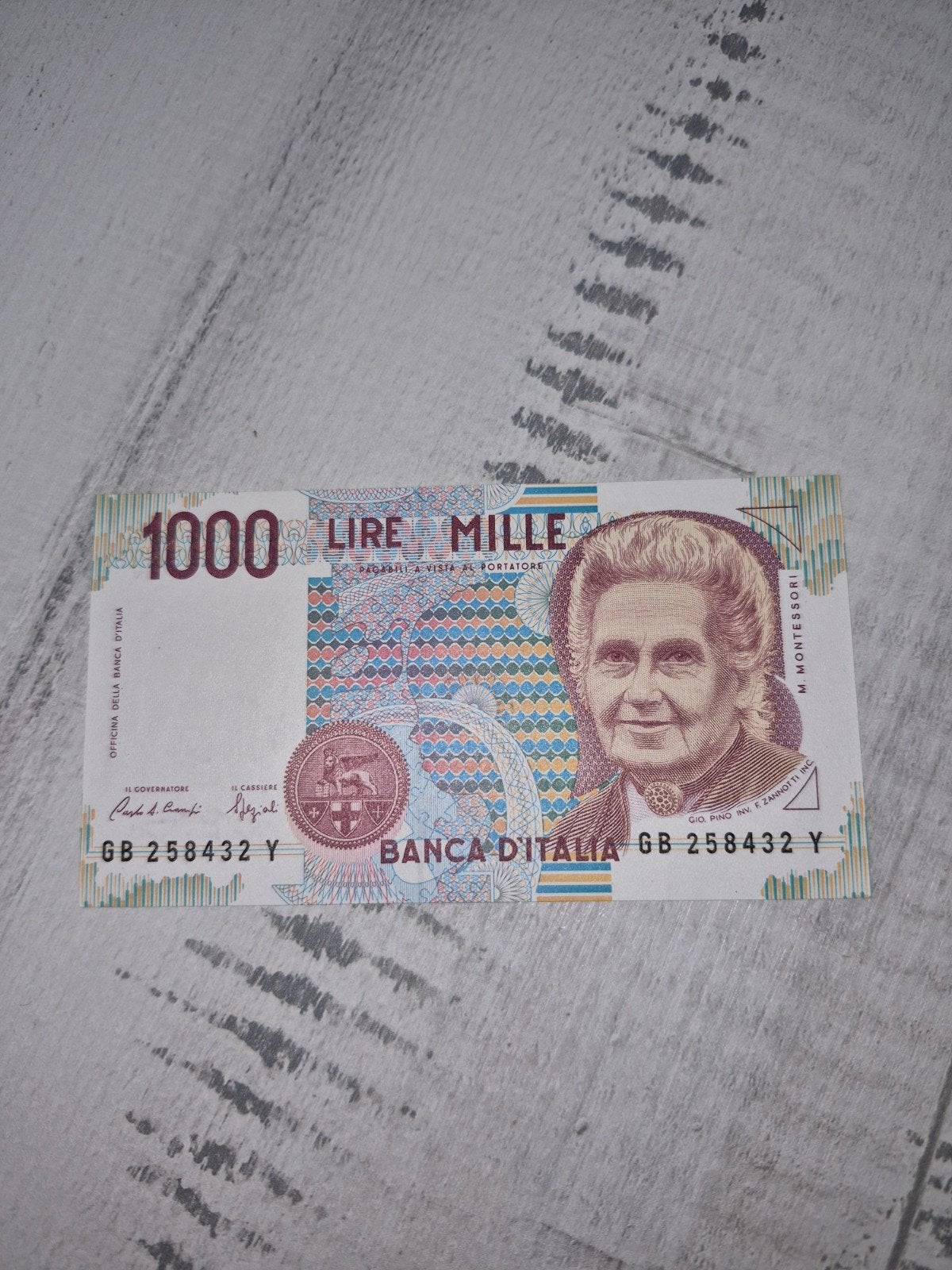 Itali5 1000 Lire 1990 - Maria Montessori, Ophalen of Verzenden, Italië