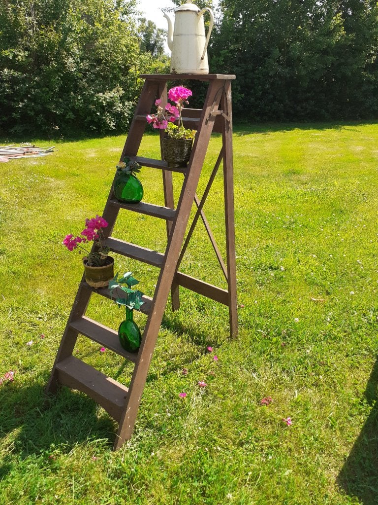 Brocante houten decoratie trap, Ophalen, Gebruikt, Ladder, Minder dan 2 meter