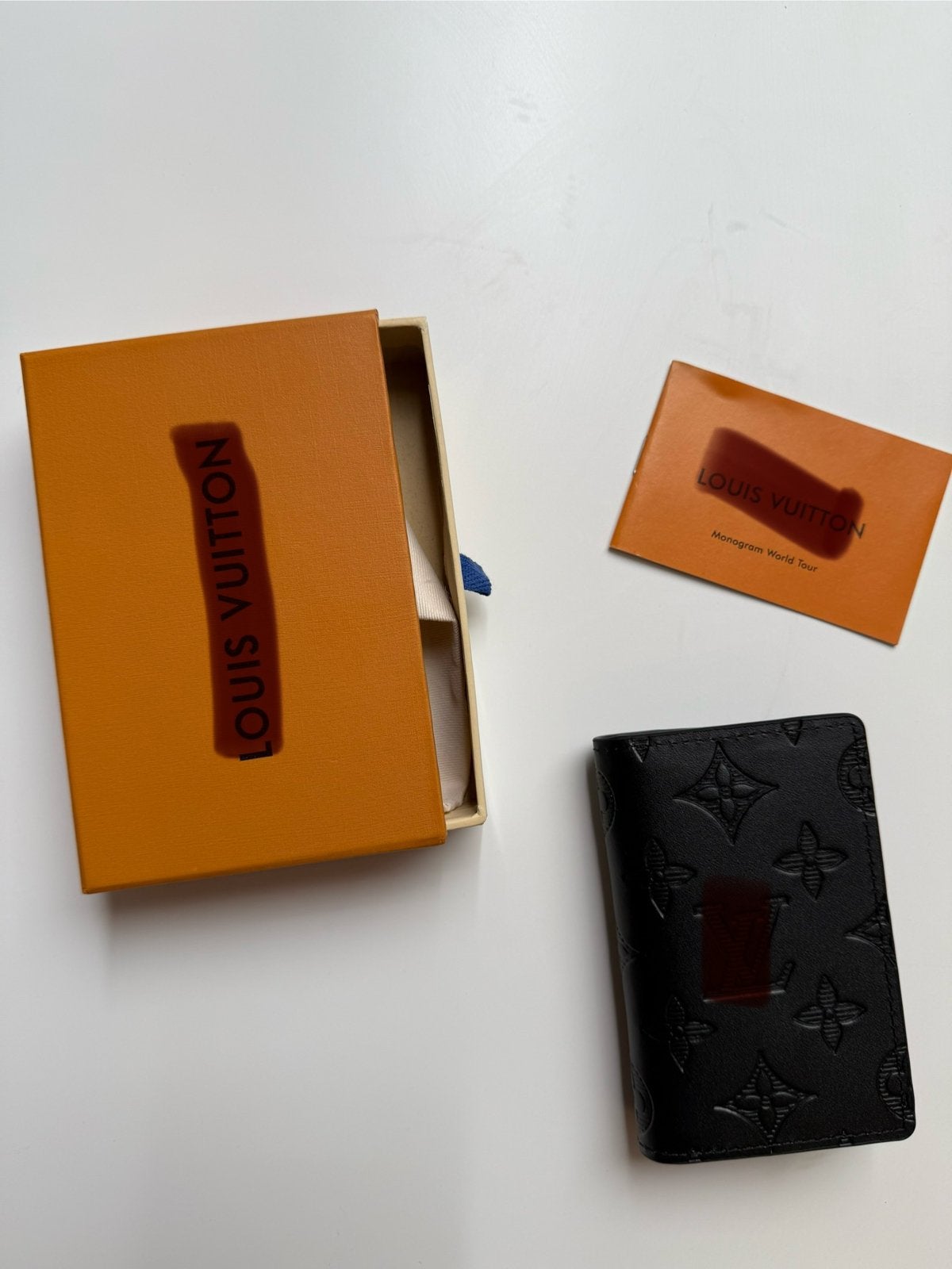 Pocket Organizer Cardholder Wallet Monogram Black, Ophalen of Verzenden, Nieuw, Zwart, Leer