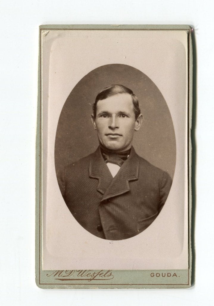 Carte de Visite. M.D. Wessels. Gouda., Foto, Ophalen of Verzenden, Zo goed als nieuw, Voor 1940