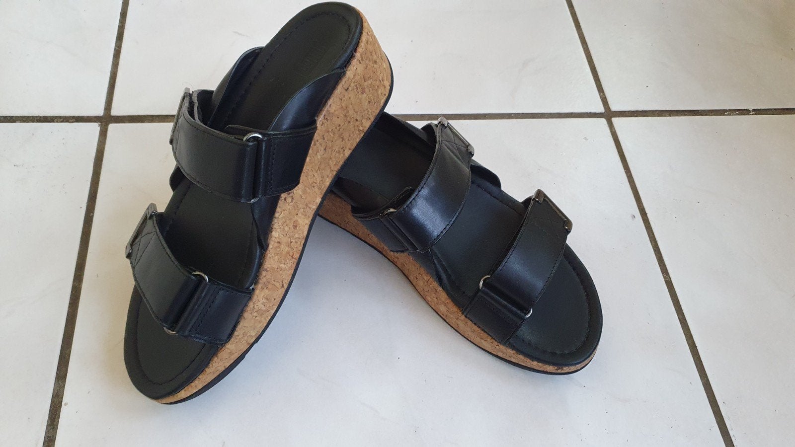 FitFlop sandalen met kurk zool, maat 40, Slippers, Verzenden, Zwart, FitFlop