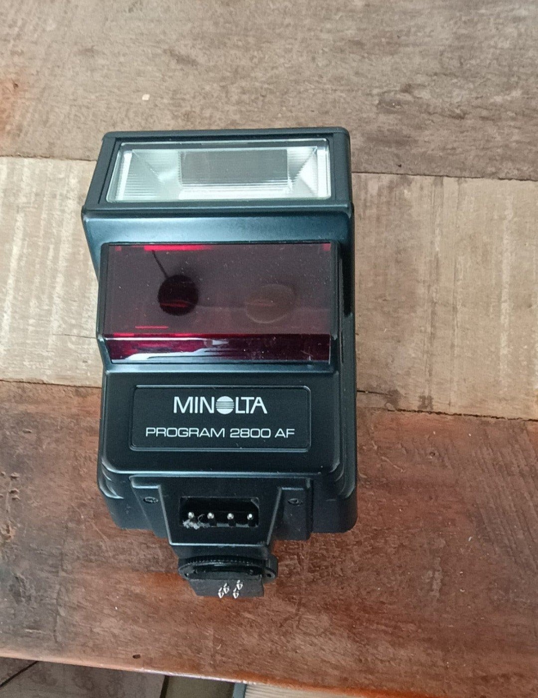 Minolta flitser (vintage), Gebruikt, Minolta, Inclusief tas/hoes, Externe flitser