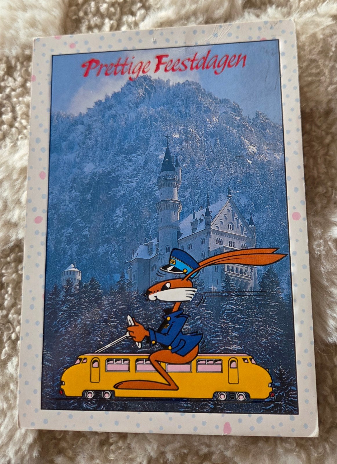Vintage Railrunner Ansichtkaart - Pretige Feestdagen, Verzamelen, Verzenden, 1980 tot heden, Gelopen, Overige thema's