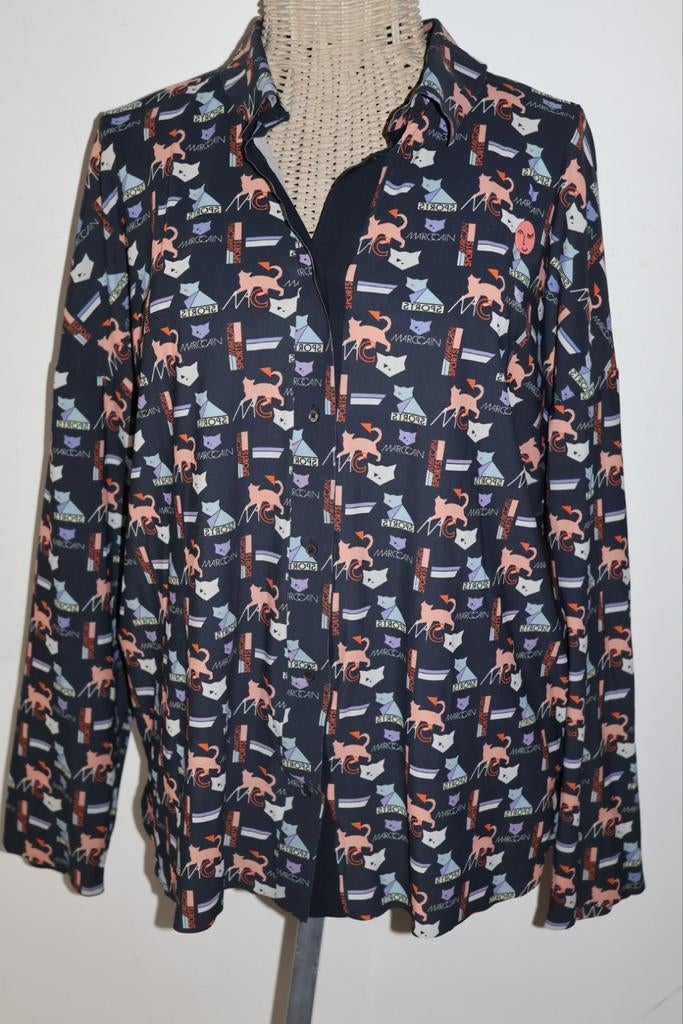 Marccain Sports Travelstof Blouse Maat 44 / XXL, NL, Marccain.nl, Marccain, Ophalen of Verzenden