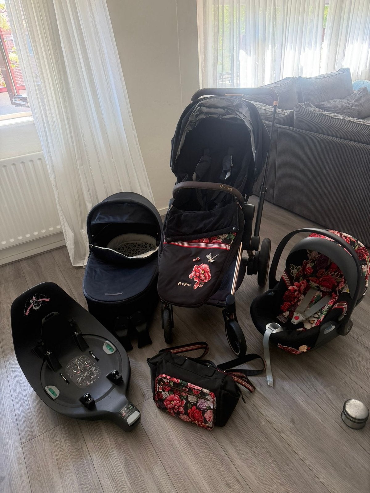 Complete Cybex E-Priam Special Edition Set met Accu, Overige merken, Gebruikt, Ophalen of Verzenden, Combiwagen
