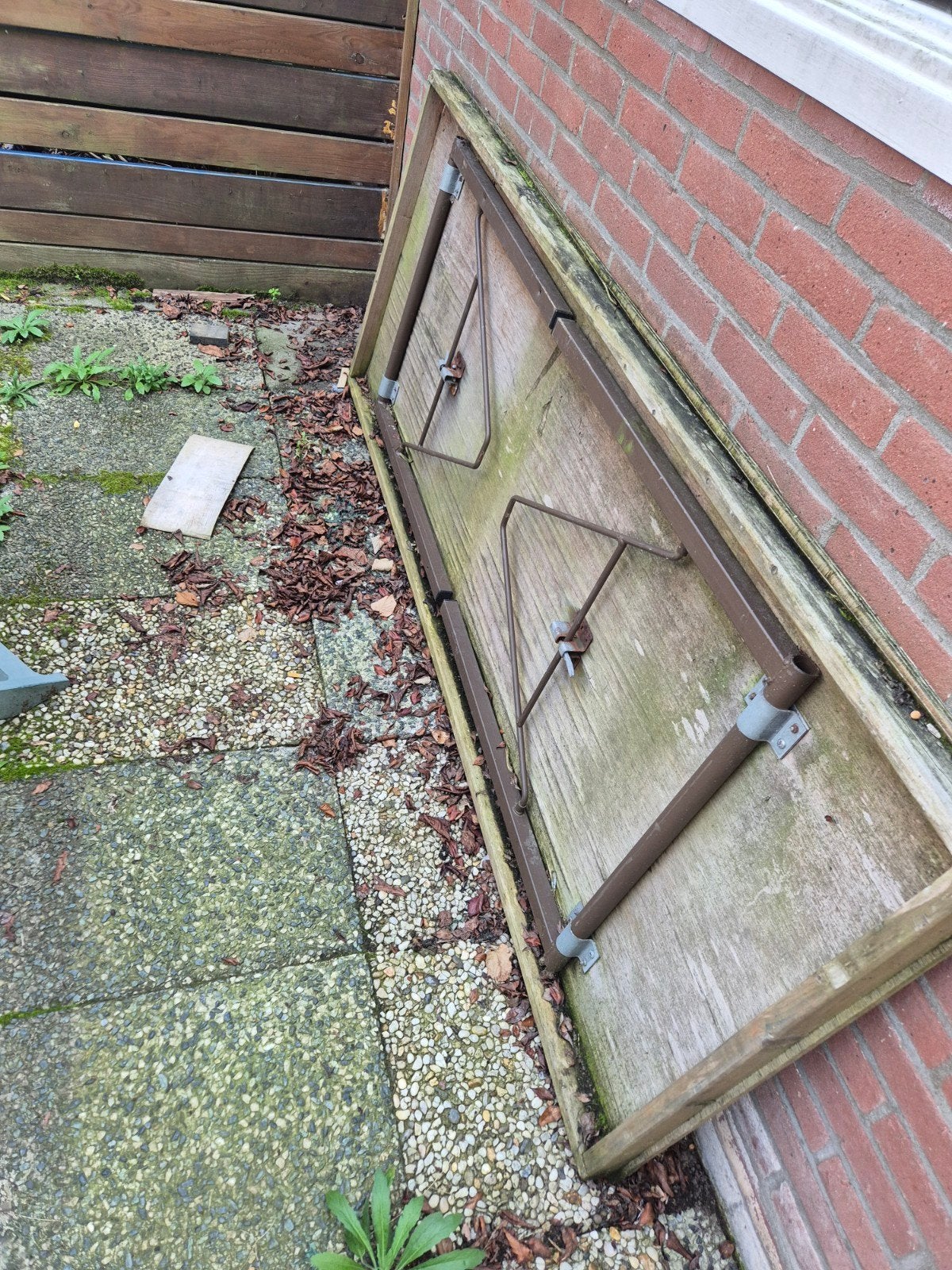 Grote inklapbare werk-/feesttafel - blad aan vervanging toe, Ophalen, Gebruikt, Rechthoekig