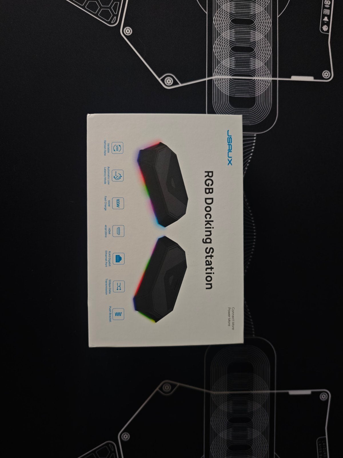 JSRUX RGB Docking Station, Computers en Software, Dockingstations, Ophalen of Verzenden, Nieuw, Docking station
