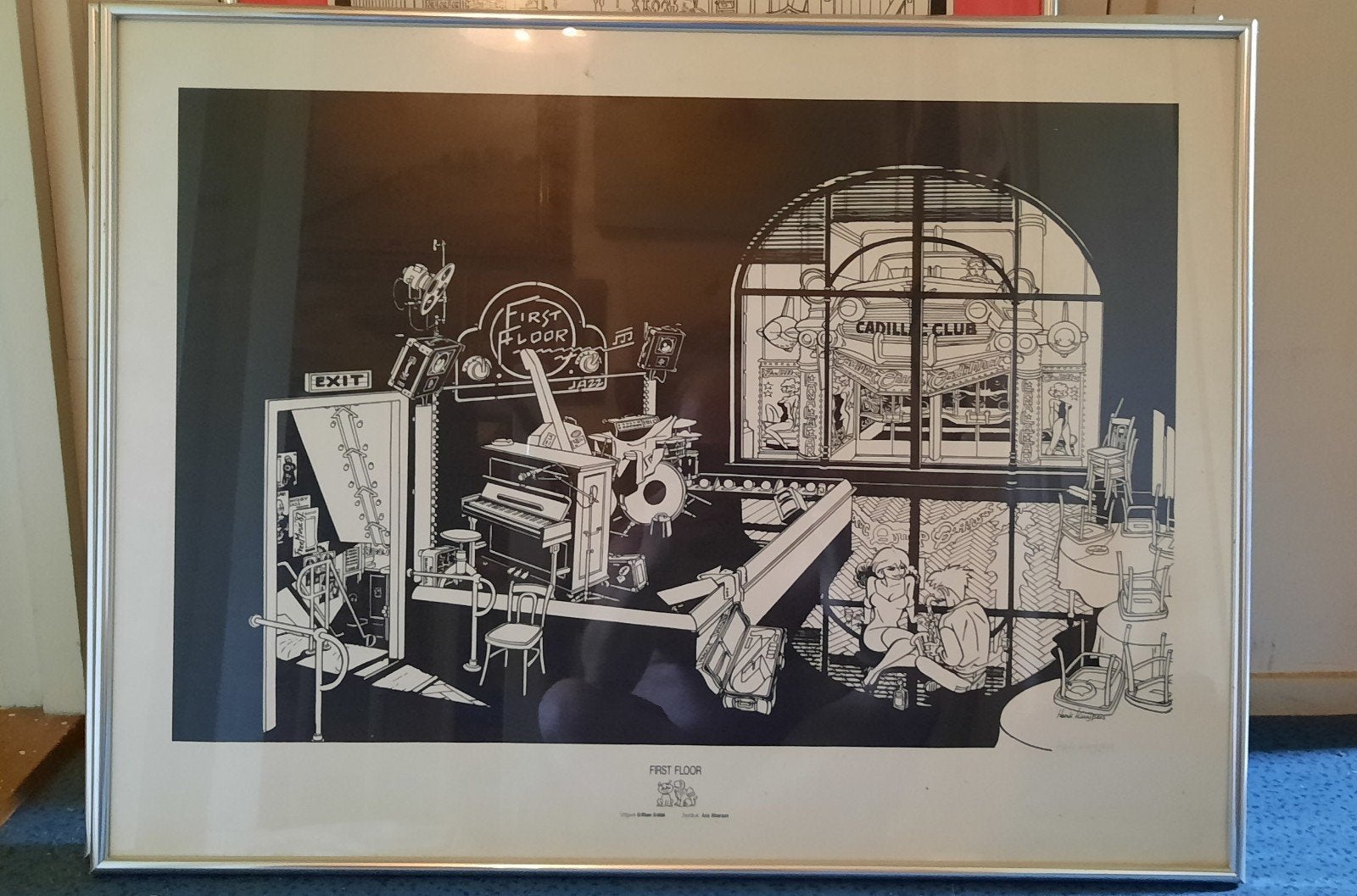 Zeefdruk Franka  'First Floor' van Henk Kuijpers,, Ophalen