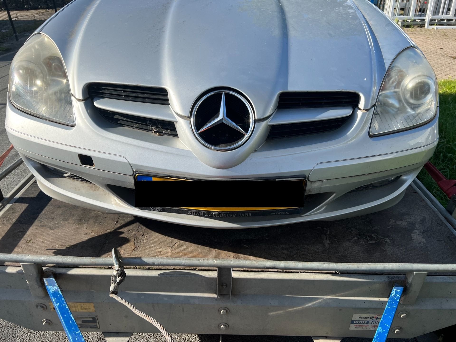 MERCEDES SLK R171 Zilver C775 Voorbumper + grille 2005-2011, Gebruikt, Mercedes-Benz AG, Mercedes-Benz, Ophalen of Verzenden