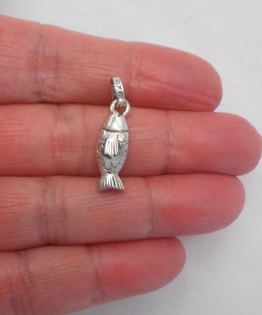 Zilveren hangertje vis nr.874, Verzenden, Zo goed als nieuw, Zilver, Dier
