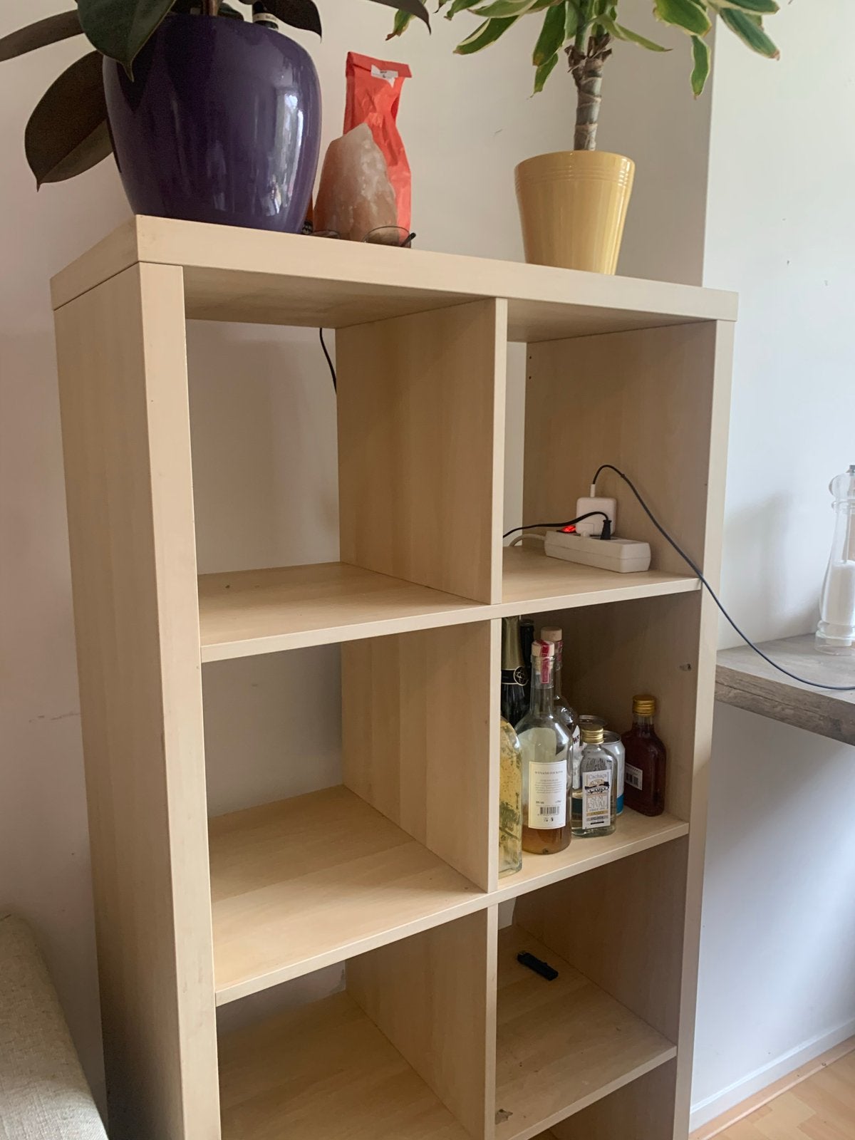 IKEA Kallax Kast - 8 vakken - Licht hout, Ophalen, Met plank(en), Gebruikt, 100 tot 150 cm