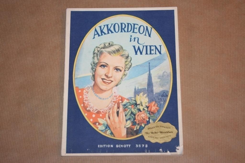 Akkordeon in Wien — Weense Liedjes, Vintage 1950, Muziek en Instrumenten, Gebruikt, Zang, Ophalen of Verzenden, Artiest of Componist