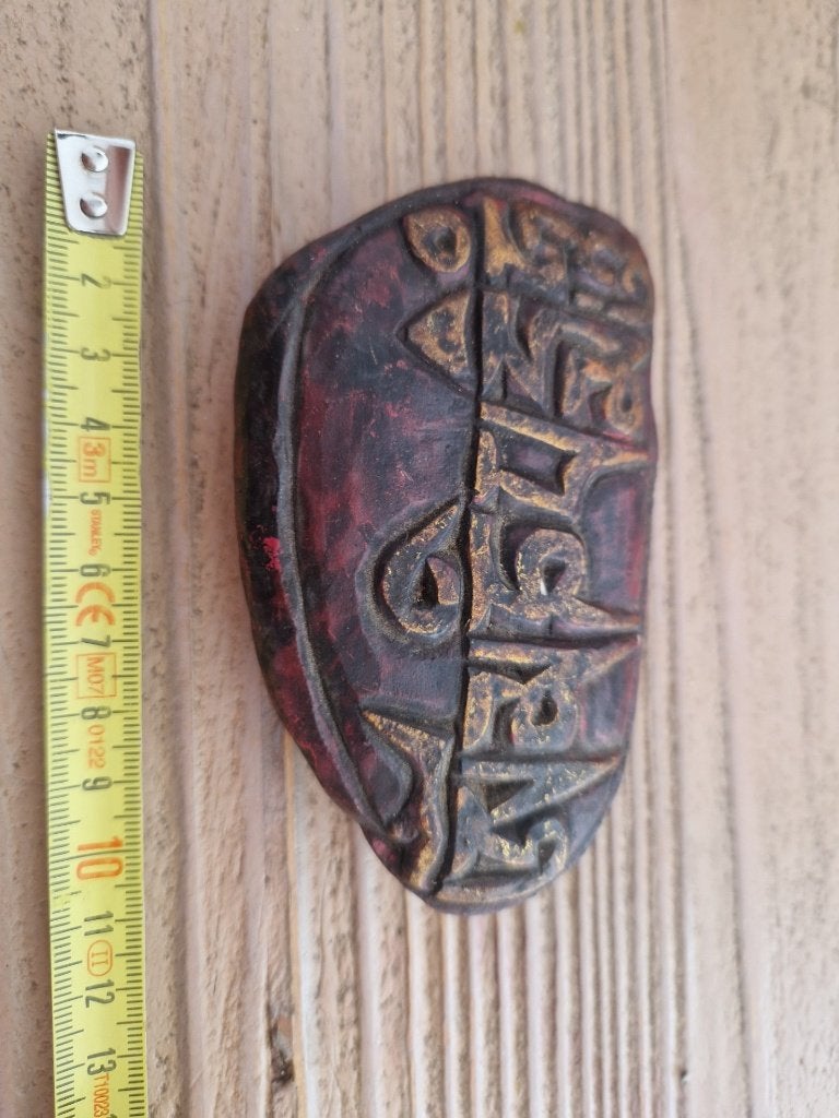Antieke gebedsmantra steen, Ophalen of Verzenden