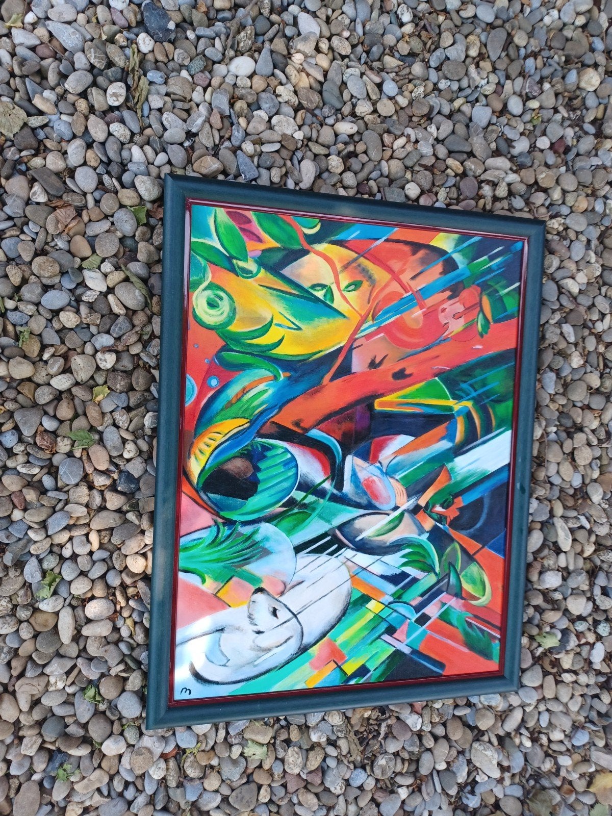 Franz Marc kopie "im Regen", Ophalen of Verzenden