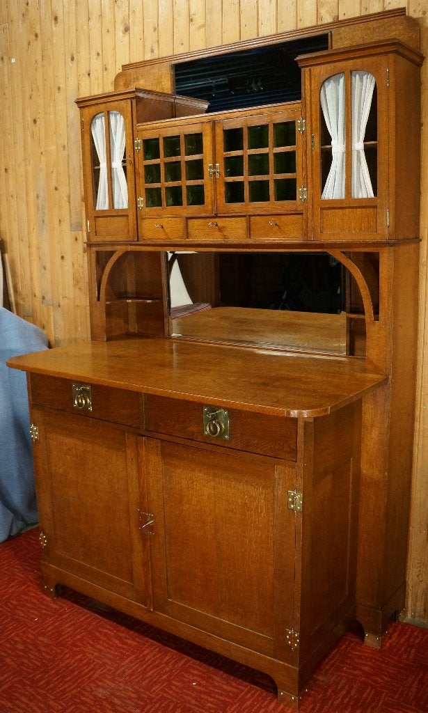 Antiek Art Deco buffetkast Buffet kast meubel Servieskast 19, Ophalen, Glas, Gebruikt, 75 cm of meer