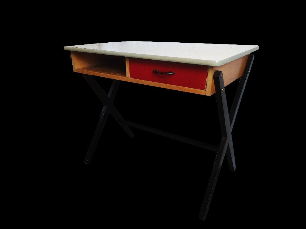 Schitterend vintage bureau jaren 50 Coen de Vries design, Ophalen, Gebruikt, Hout
