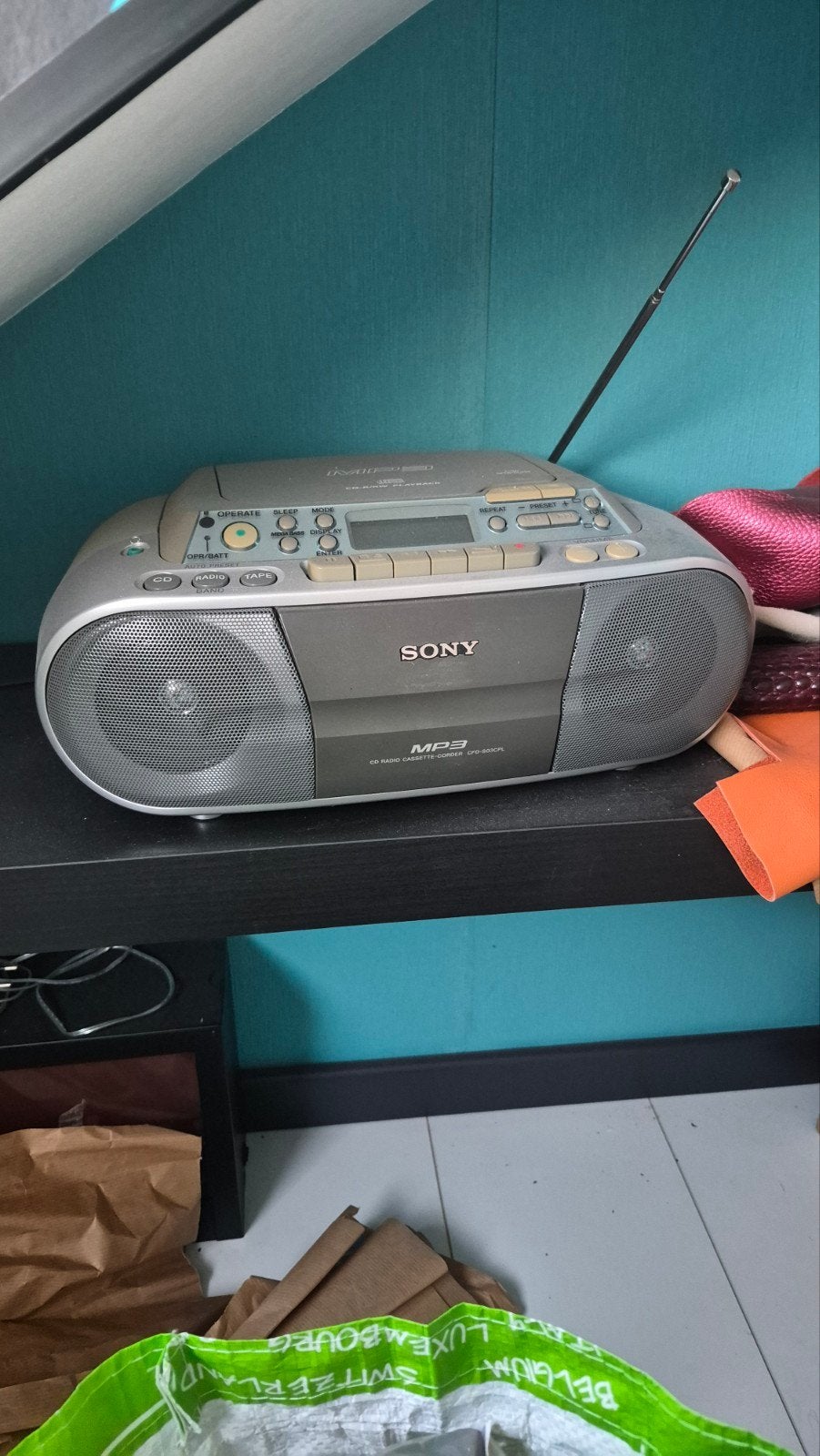 Sony MP3 CD Radio Cassette-Corder CFD-S401, Ophalen of Verzenden, Gebruikt, Radio, Met cd-speler