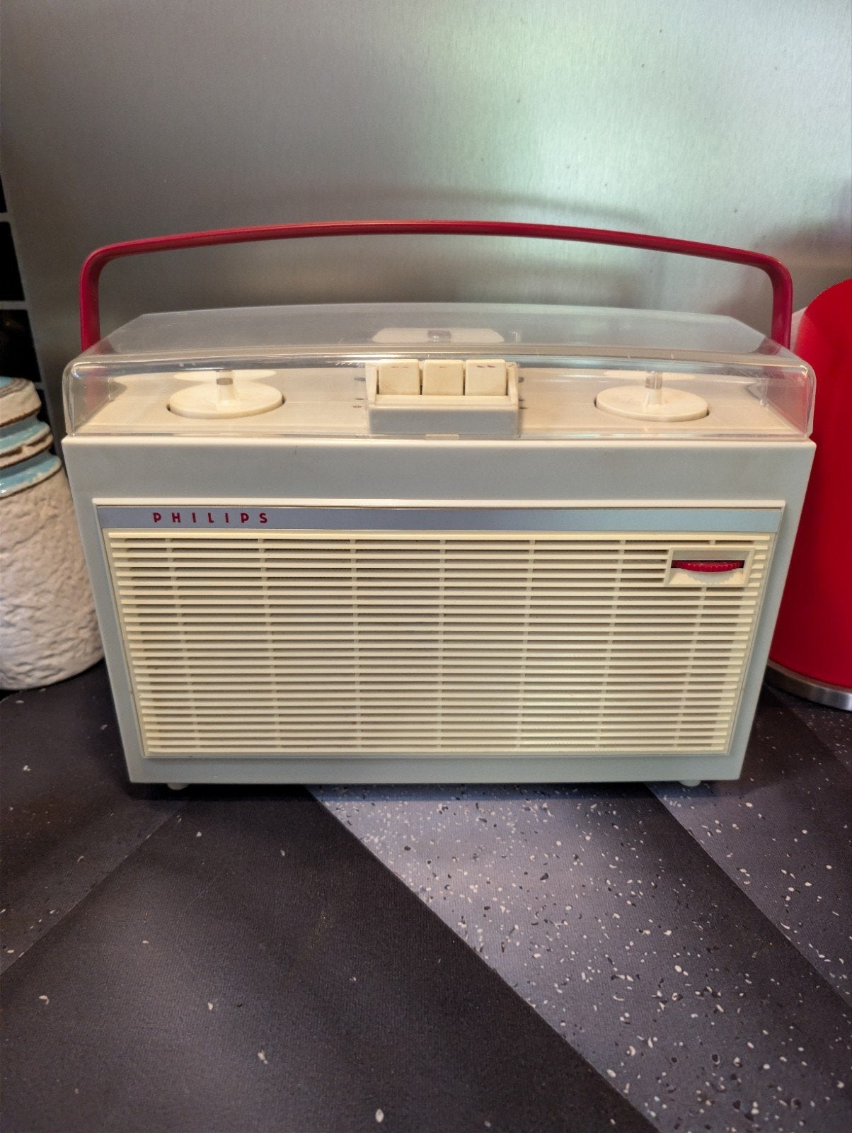 Philips EL 3514 Bandrecorder - Vintage Tape Deck, Ophalen of Verzenden, Bandrecorder, Met stofkap
