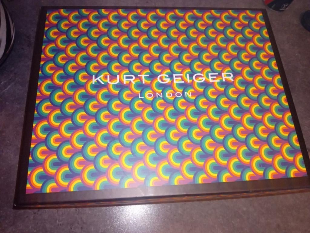 Kurt Geiger Sneakers Maat 39 Denim Blauw met Brons/Roze, Blauw, Ophalen of Verzenden, Kurt Geiger, Sneakers of Gympen