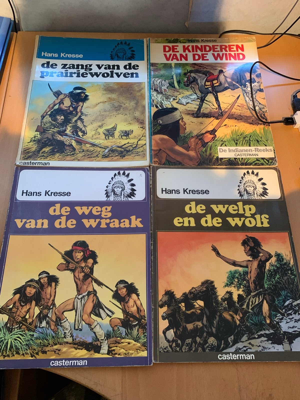 Hans Kresse - De Indianen-Reeks (6 stripboeken), Meerdere stripboeken, Ophalen of Verzenden, Gelezen