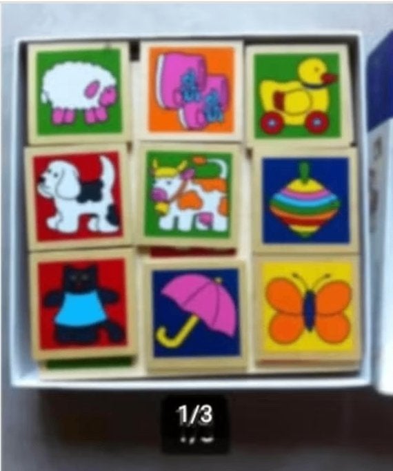 Bingo Memory kinderspel uit hout gemaakt, Ophalen of Verzenden, Zo goed als nieuw, Bingo Memory