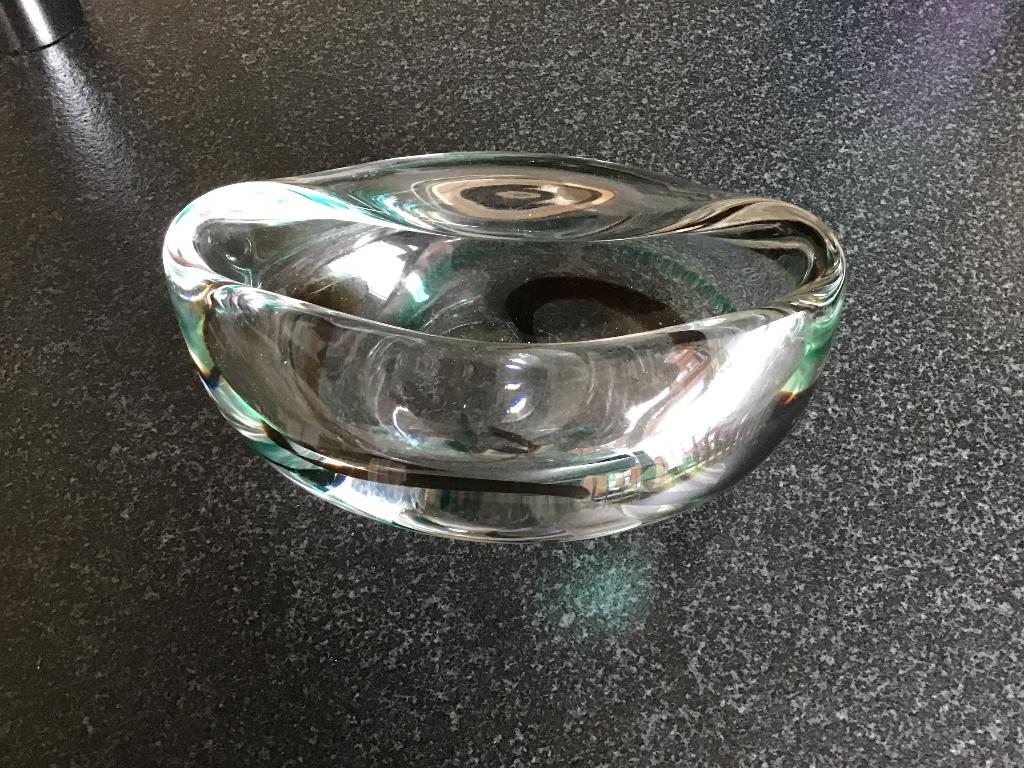 Vintage glazen asbak/ vaas Max Verboeket, Antiek en Kunst, Ophalen