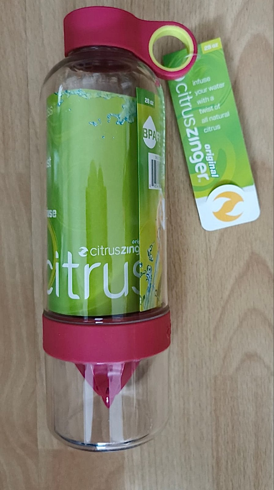 Citroen Zinger waterfles infuse - Nieuw, Overige typen, Kunststof, Nieuw, Ophalen of Verzenden