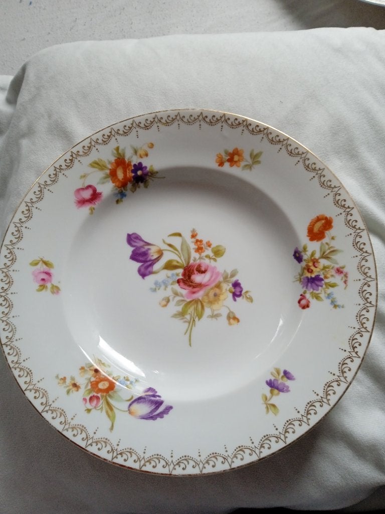 Antiek Rosenthal "Else" Dinerbord - Bloemen & Gouden Rand, Antiek en Kunst, Ophalen of Verzenden