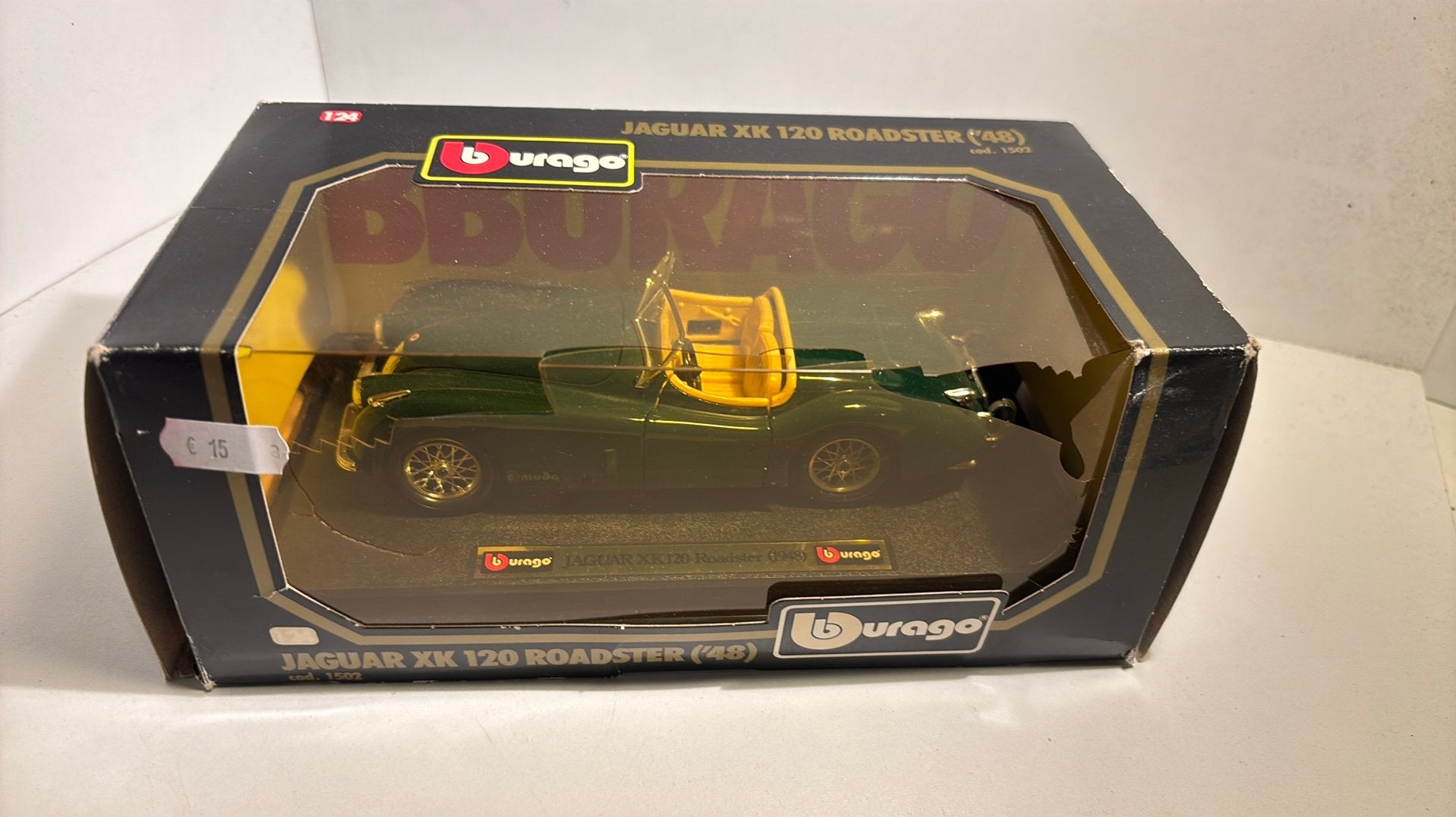 Jaguar ck120 roadster bburago 1.24, Ophalen of Verzenden, Bburago, A, A