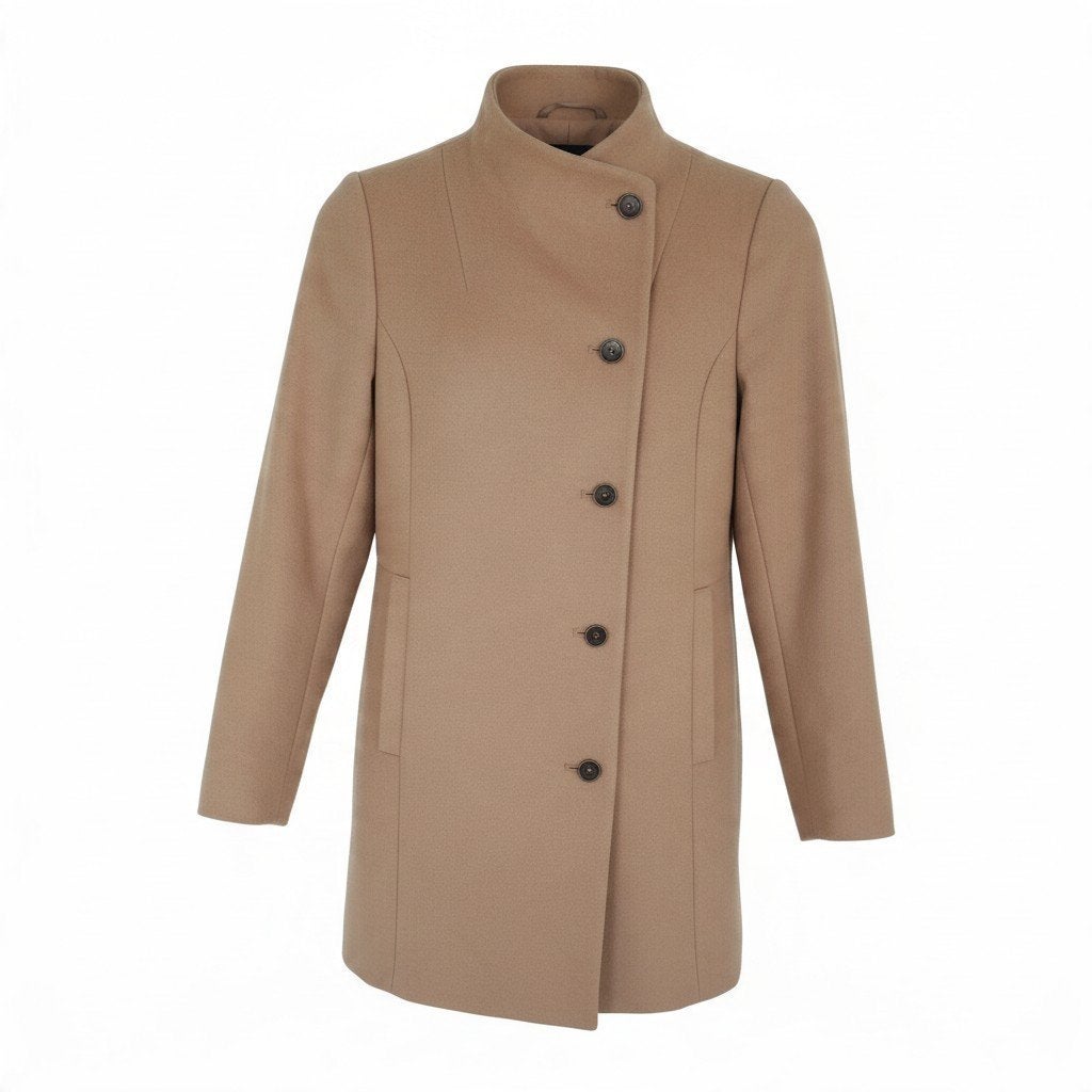 PULL&BEAR camelkleurige mantel maat S, Beige, Ophalen of Verzenden, Zo goed als nieuw, Maat 36 (S)
