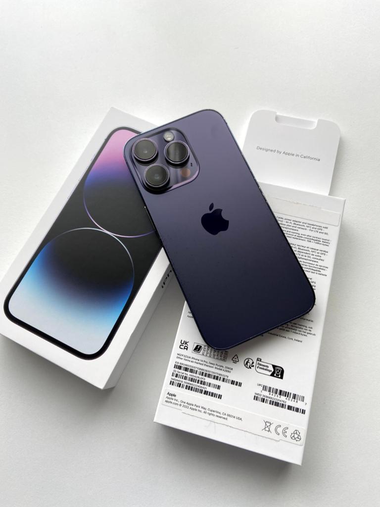 Apple iPhone 14 Pro 256 GB Deep Purple, IPhone 14 Pro, Paars, Zo goed als nieuw, Zonder simlock