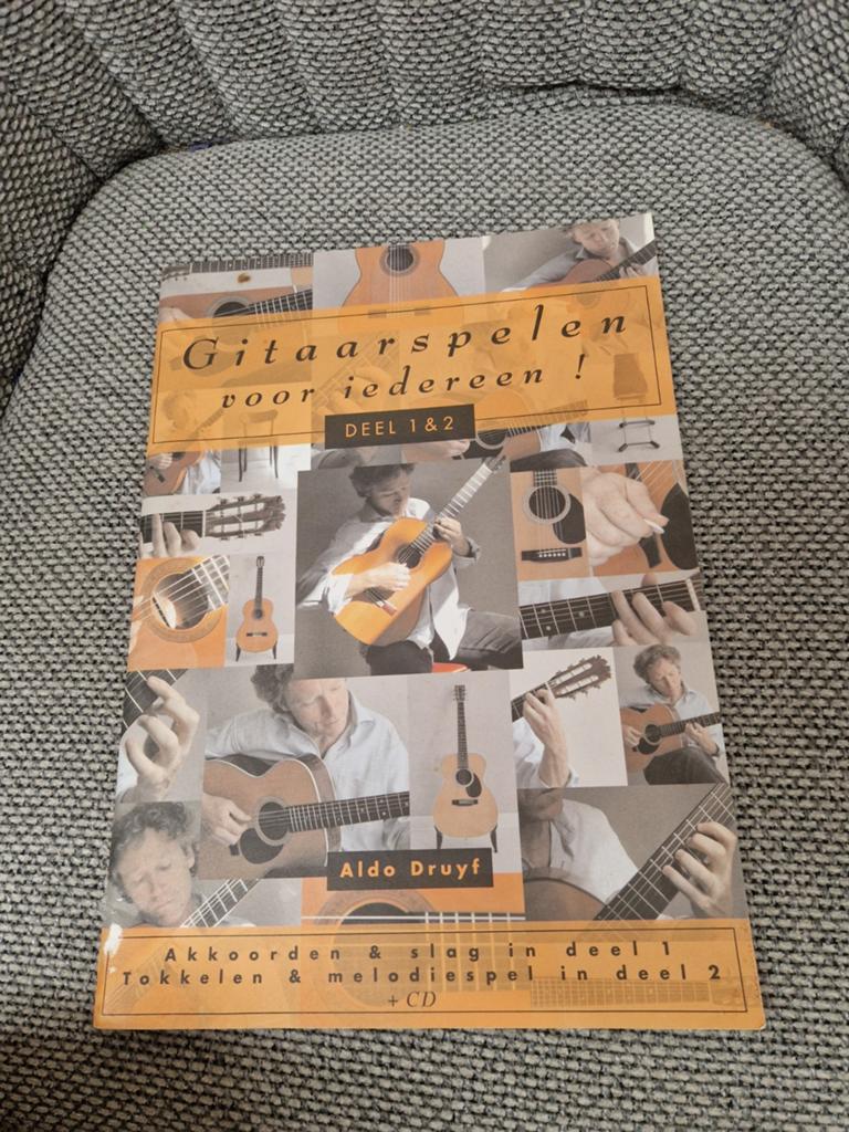 Gitaarspelen voor iedereen! Deel 1&2  Aldo Druyf, Muziek en Instrumenten, Bladmuziek, Gebruikt, Les of Cursus, Overige genres