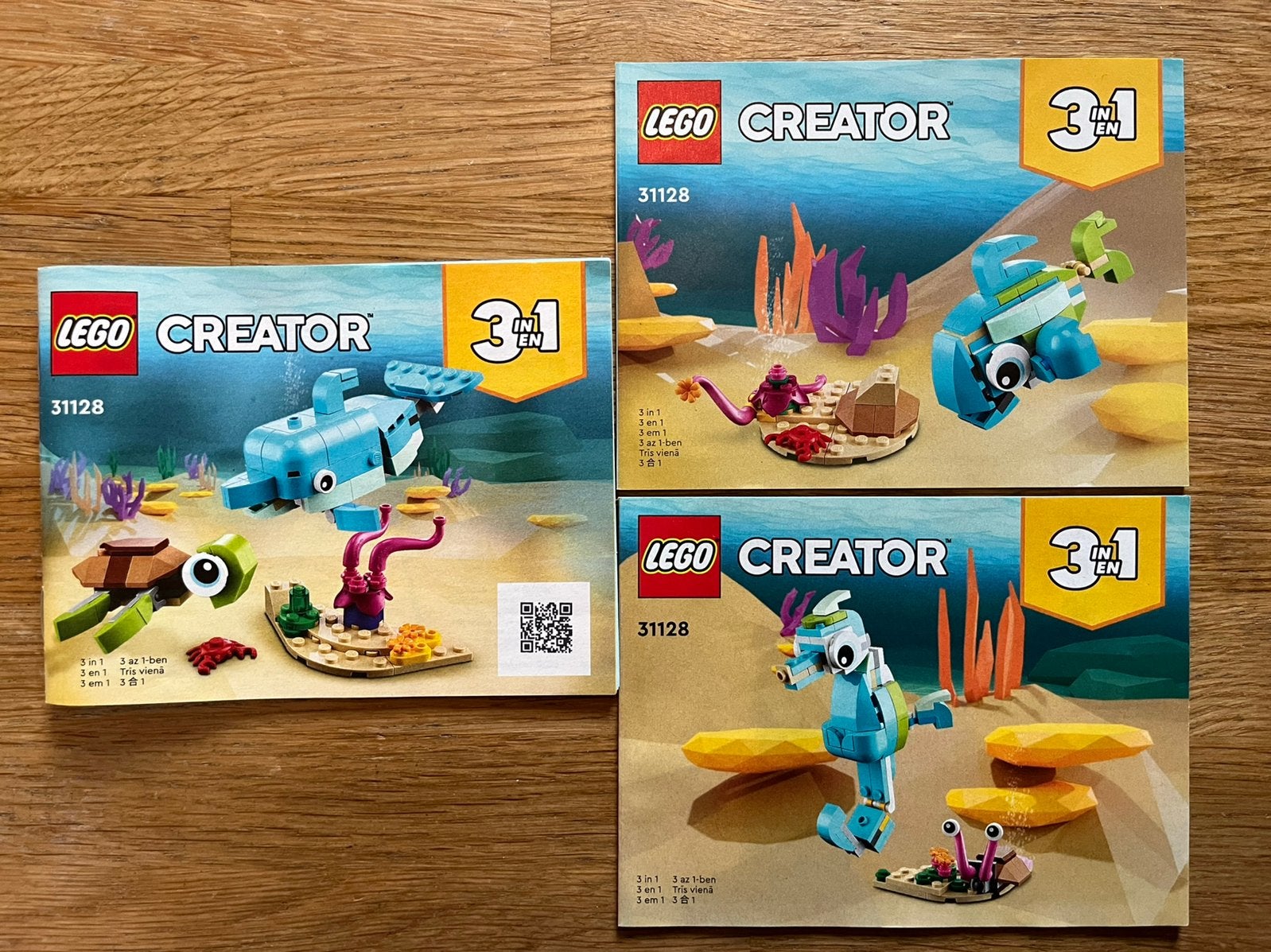 Lego Creator 3in1 - 31128 - 3 zeedierenscènes, Ophalen of Verzenden, Zo goed als nieuw, Lego