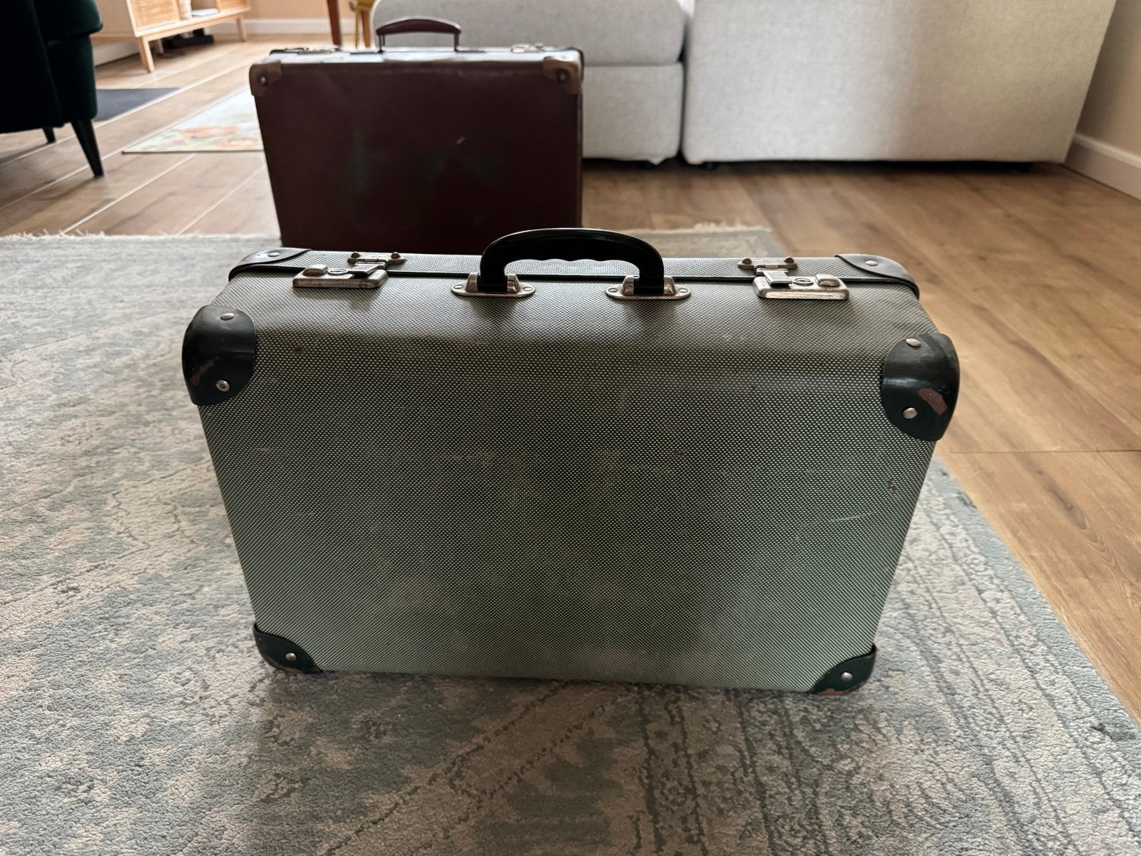 Antieke koffer 36x30cm - Vintage reisbagage, Overige materialen, Gebruikt, Slot, Minder dan 50 cm