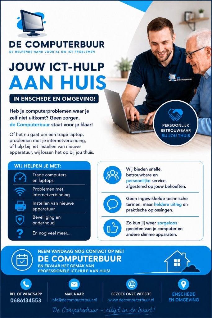Computerhulp aan huis in Enschede en omgeving, Ophalen, Nieuw