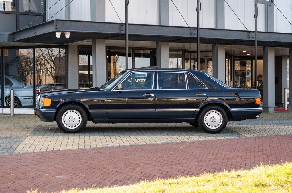 Mercedes-Benz S-Klasse 560 SEL (bj 1989, automaat), Auto's, Achterwielaandrijving, Blauw, Bedrijf, Blauw